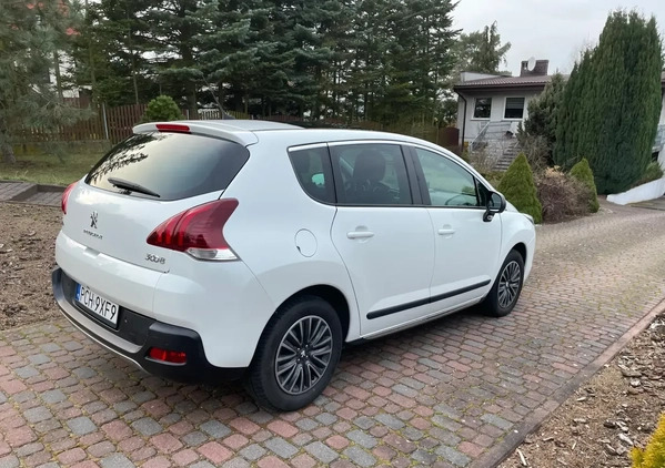 Peugeot 3008 cena 46990 przebieg: 91350, rok produkcji 2016 z Chodzież małe 106